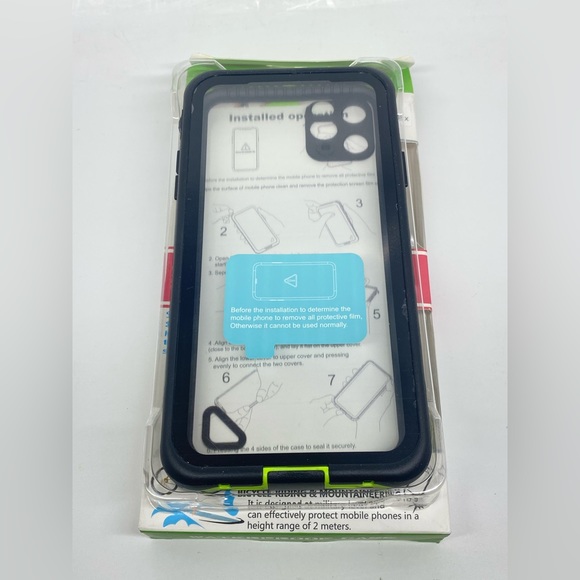 NEW WATERPROOF PHONE CASE FOR IPHONE 11 PRO MAX BLUE/YELLOW - Picture 10 of 12